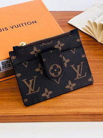 Louis vuitton monogram porte carter zippe M66531 black