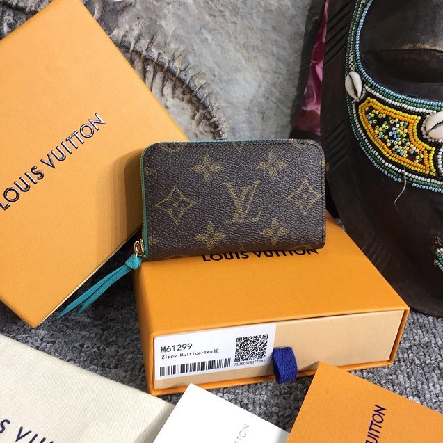 Louis vuitton monogram zippy multicartes M61299 blue