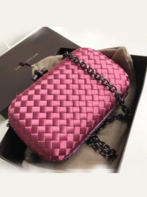 BV original silk chain knot clutch 498478 pink