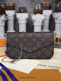 Louis vuitton original handmade monogram canvas pochette felicie M61276