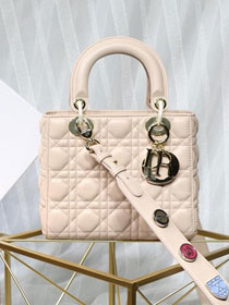 Dior original lambskin small my ABCdior bag M0538 apricot