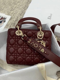 Dior original lambskin small my ABCdior bag M0538 bordeaux