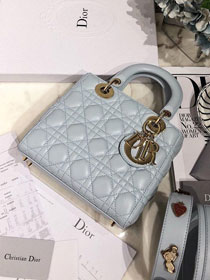 Dior original lambskin small my ABCdior bag M0538 light blue