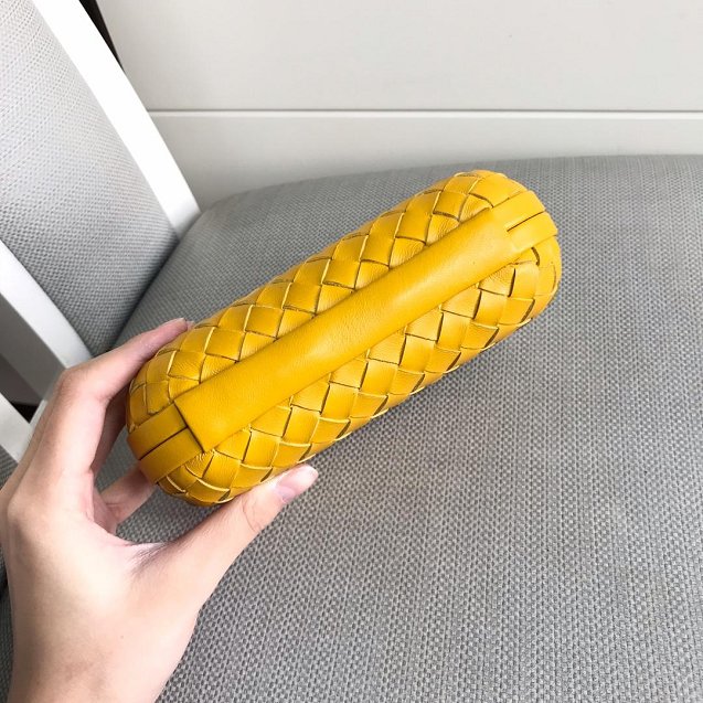 BV original lambskin knot clutch 113085 yellow