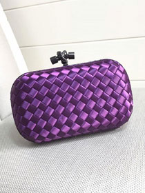 BV original silk knot clutch 113085 purple