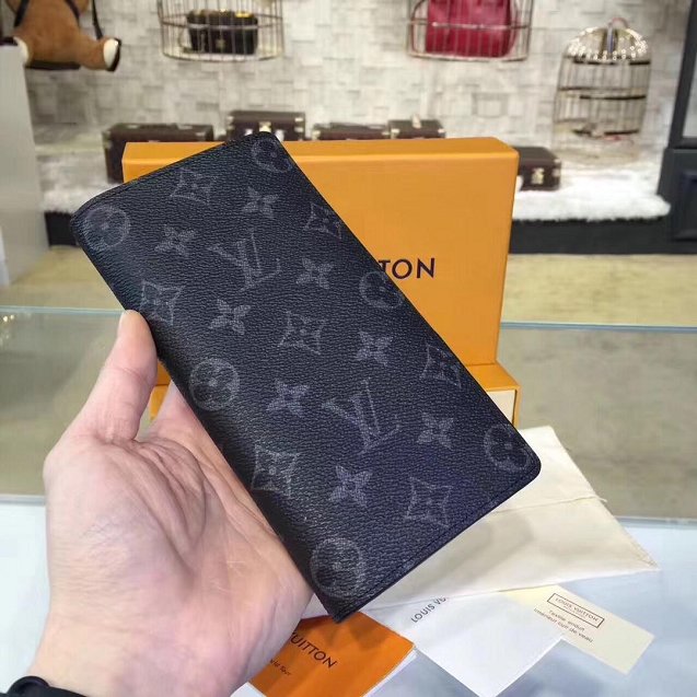 Louis vuitton original monogram eclipse brazza wallet M61697