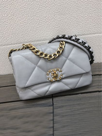 2020 CC original lambskin 19 flap bag AS1160 grey