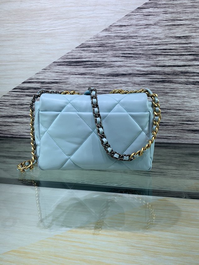 2020 CC original lambskin 19 flap bag AS1160 sky blue