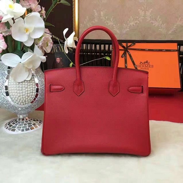 Hermes original epsom leather birkin 35 bag H35-3 red