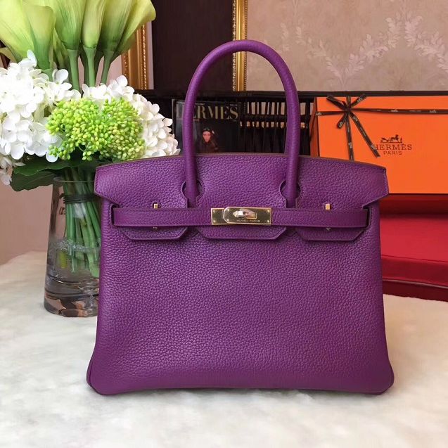 Hermes original togo leather birkin 35 bag H35-1 anemone