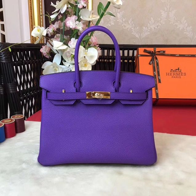 Hermes original togo leather birkin 35 bag H35-1 violet