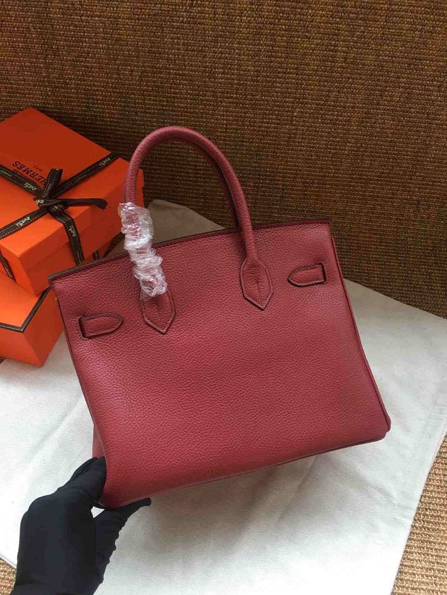 Hermes soft calf leather birkin 25 bag H25-5 bordeaux	