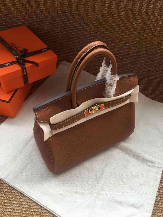 Hermes soft calf leather birkin 30 bag H30-5 coffee