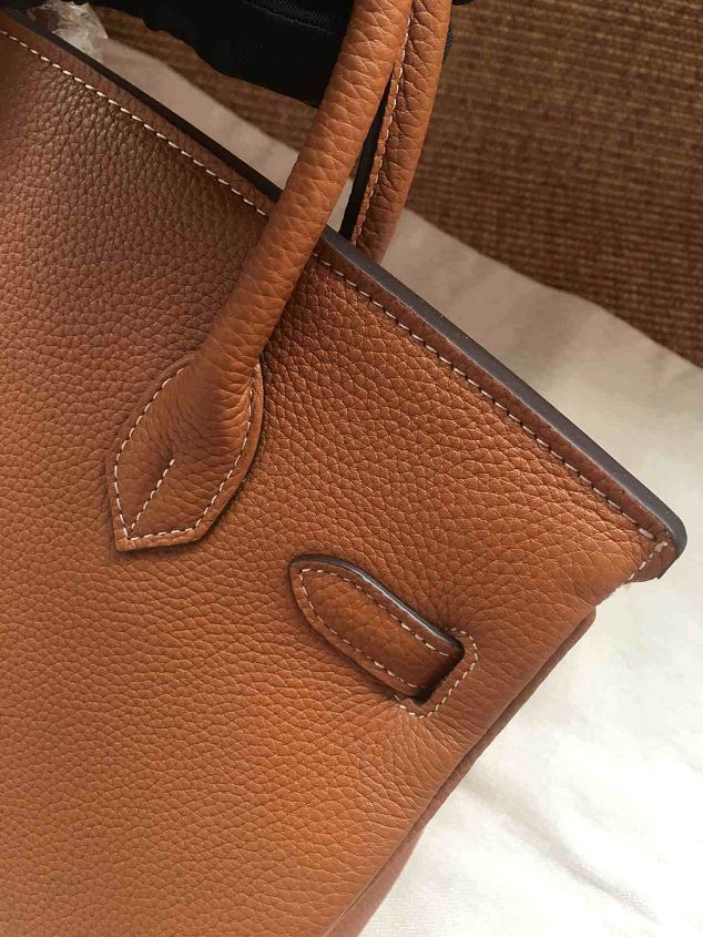 Hermes soft calf leather birkin 25 bag H25-5 coffee