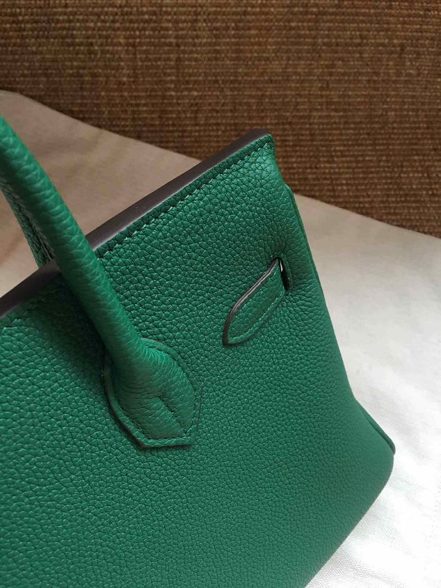 Hermes soft calf leather birkin 25 bag H25-5 green	