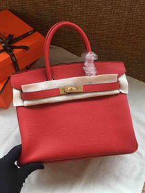 Hermes soft calf leather birkin 35 bag H35-5 red