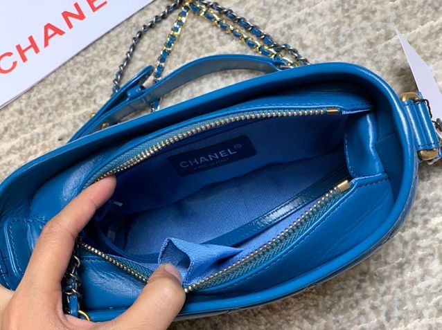 2020 CC original calfskin gabrielle small hobo bag A91810 blue