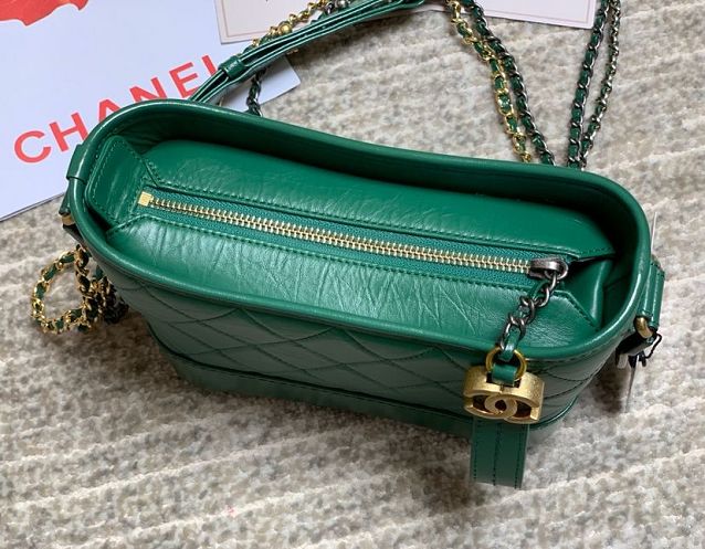 2020 CC original calfskin gabrielle small hobo bag A91810 green