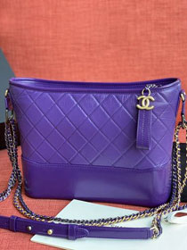 2020 CC original calfskin gabrielle hobo bag A93824 purple