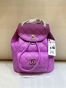 2020 CC original grained calfskin backpack AS1371 purple