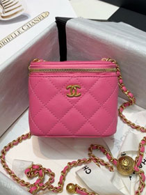 2020 CC original lambskin small box with chain AP1447 pink