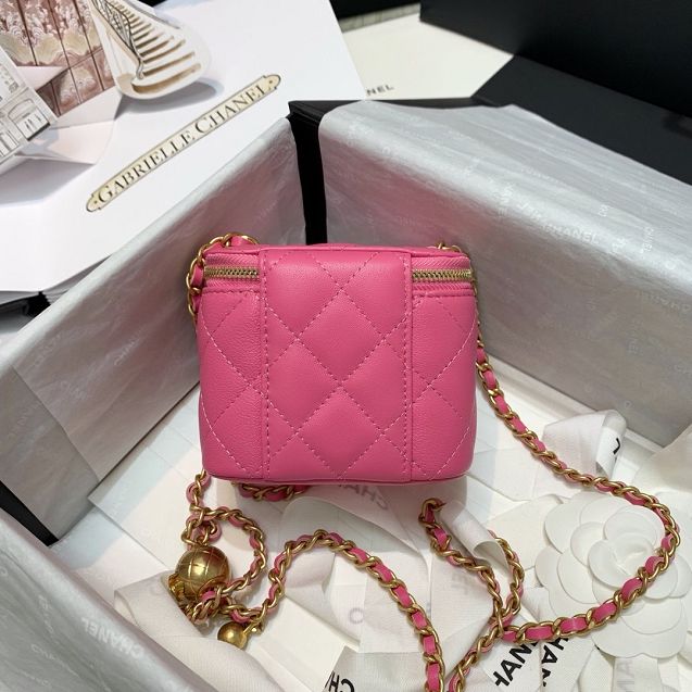 2020 CC original lambskin small box with chain AP1447 pink