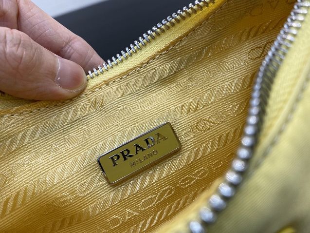 Prada original nylon shoulder bag 1BH204 yellow