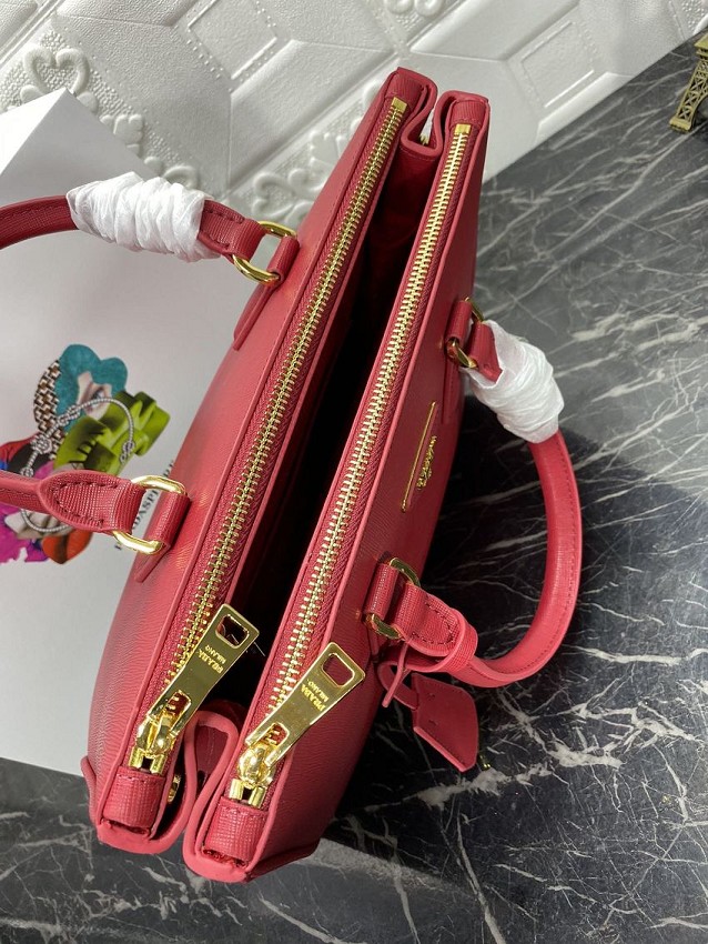 Prada saffiano leather tote bag 1BA274 red