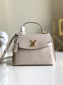 louis vuitton original calfskin lockme ever BB handbag M53938 grey