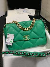 2020 CC original lambskin 19 large flap bag AS1161 green