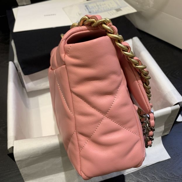 2020 CC original lambskin 19 large flap bag AS1161 pink