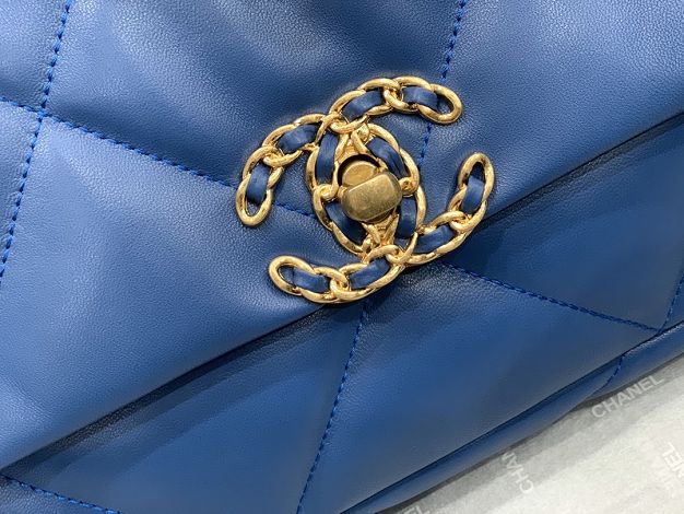 2020 CC original lambskin 19 flap bag AS1160 royal blue