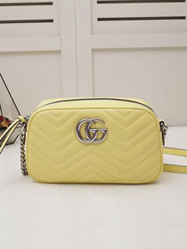 GG original calfskin marmont small shoulder bag 447632 yellow