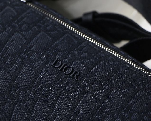 Dior original canvas oblique small shoulder bag M8008 black