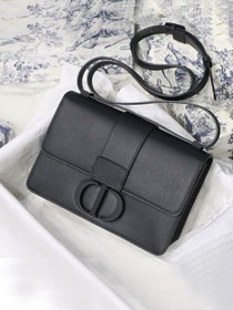 Dior original grained calfskin ultra-matte 30 montaigne bag M9203 black