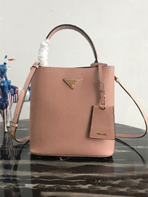 Prada original saffiano leather medium panier bag 1BA212 nude