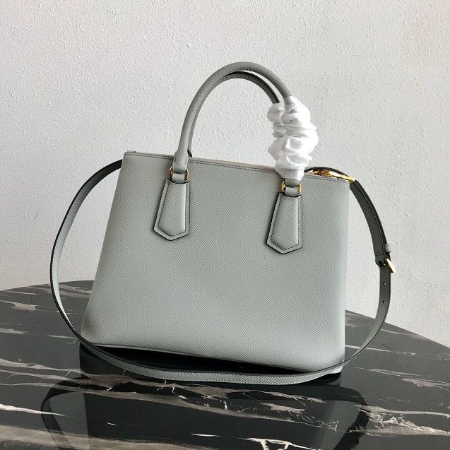 Prada original galleria saffiano leather medium tote bag 1BA232 grey