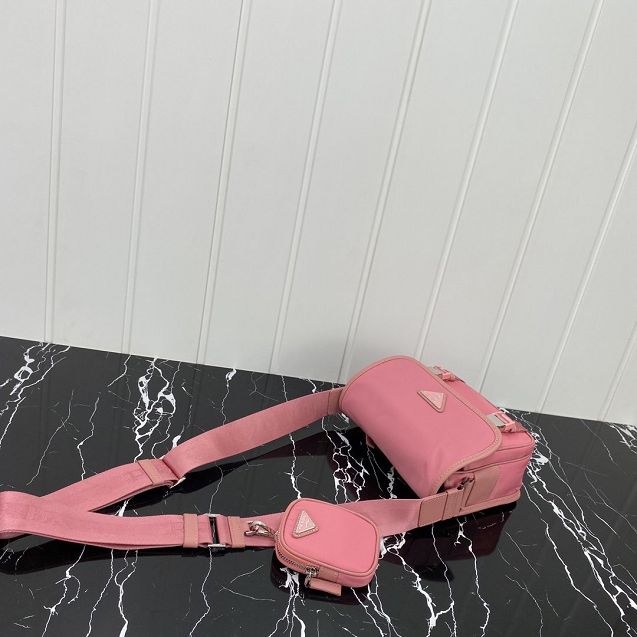 Prada original nylon shoulder bag 2VD034 pink