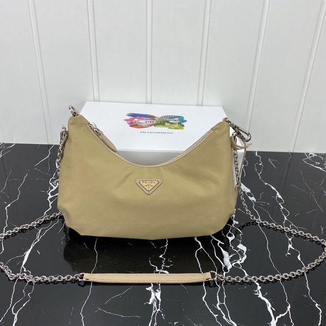 Prada re-edition 2006 nylon bag 1BH172 apricot