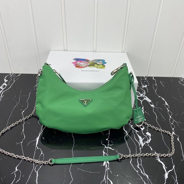 Prada re-edition 2006 nylon bag 1BH172 green