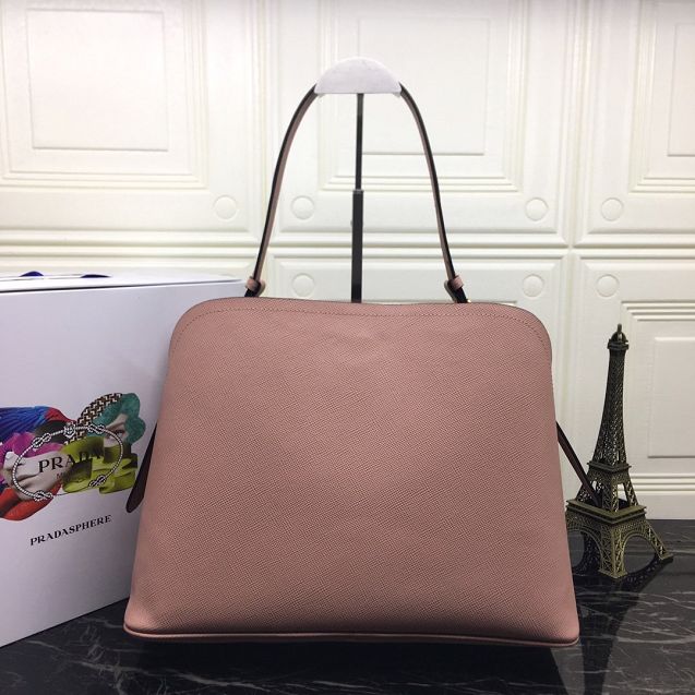 Prada original saffiano leather matinee handbag 1BA249 nude