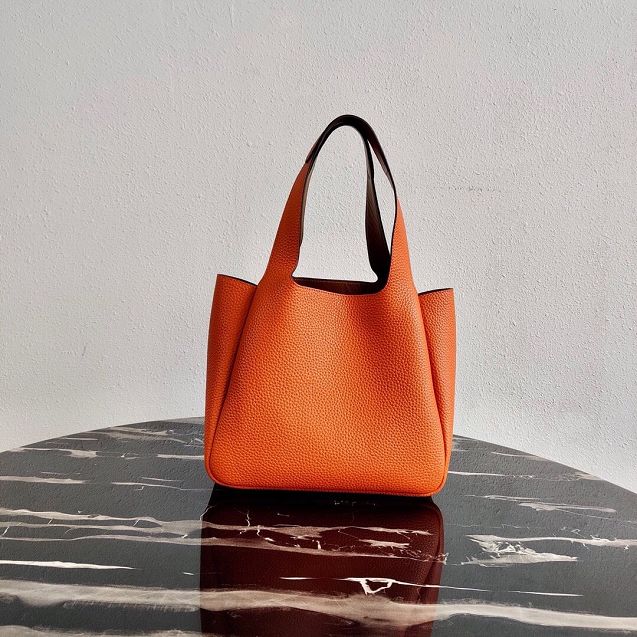 Prada original grained calfskin handbag 1BG335 orange