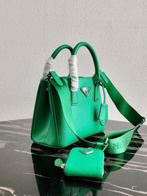 Prada original saffiano leather galleria micro bag 1BA296 green