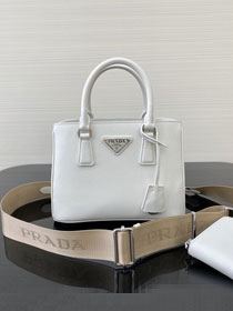 Prada original saffiano leather galleria micro bag 1BA296 white