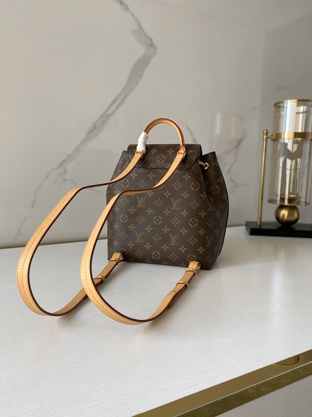 Louis vuitton original monogram montsouris backpack M45515 apricot