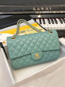 CC original lambskin medium flap bag A01112 mint green