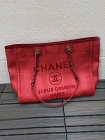 CC original canvas&mixed fibers shopping bag A67001 red