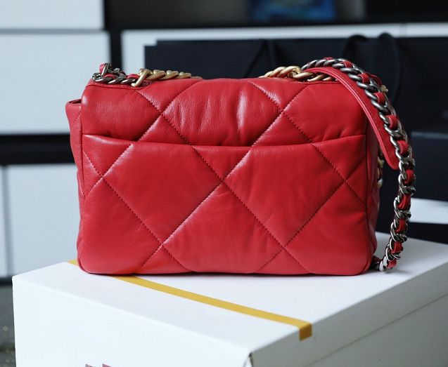 2020 CC original lambskin 19 flap bag AS1160 red