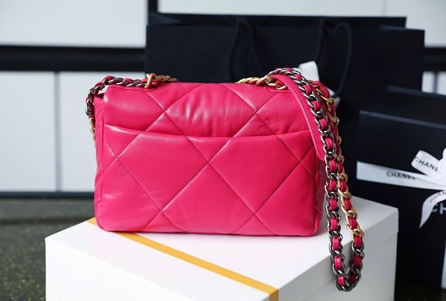 2020 CC original lambskin 19 flap bag AS1160 rose red