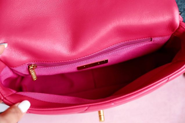 2020 CC original lambskin 19 flap bag AS1160 rose red